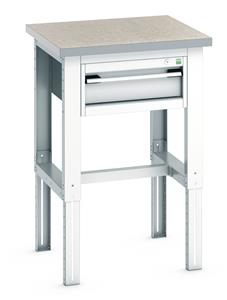 Static Workstands Production Line Component Positioning Bott 1 Drawer Adjustable Lino Workstand 750x750x740-1140mm H